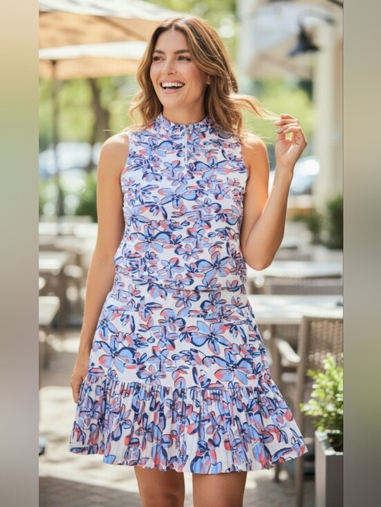 Tail Dresses & Skirts - Tail Blue & Pink Floral Shirt And Skirt